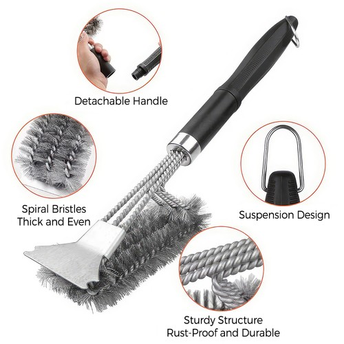 Grill brush and scraper - scraper, deluxe