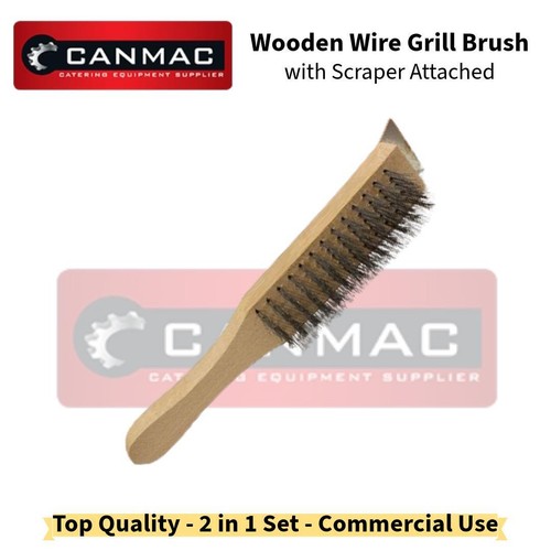 Wooden wire grill brush - wooden,