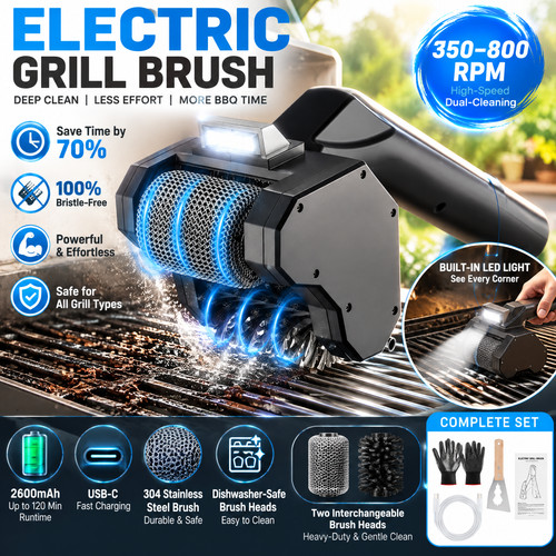 Electric bbq grill - grill, brush
