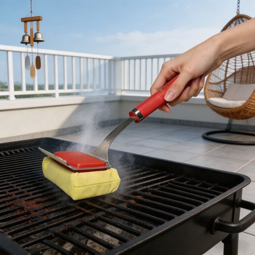Grill brush without bristles - grill,