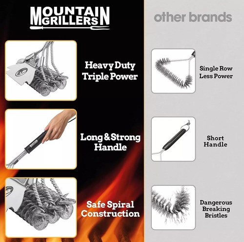Bristle bbq grill brush - bristle,