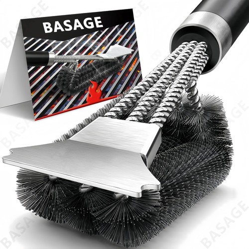 Bristle free bbq grill - grill, brush