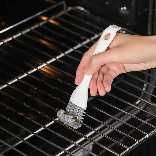 Grill brush shaped hooked - grill,