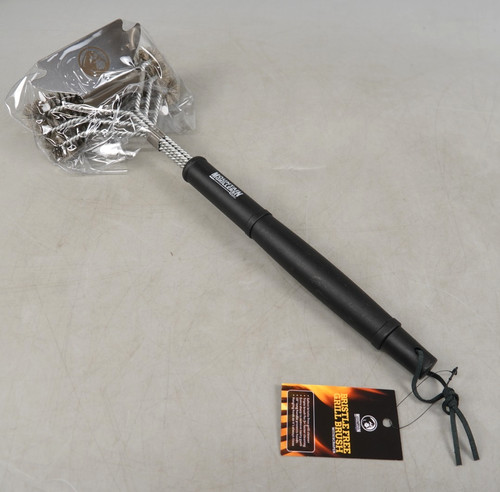 Bbq grill brush with - with, scraper